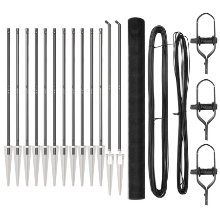 Cerca de Alambre Soldado con 13 Postes de Púa Gris 1.5x50 m Acero by , fence panels - Ref: Foro24-3352245, Price: 449,67 €, D...