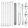 Valla de Alambre Soldado con 7 Postes Flangeados 0.8x10 m Acero Galvanizado by , fence panels - Ref: Foro24-3352277, Price: 7...