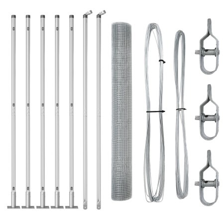 Juego de Poste de Cerca Set de 2 Acero galvanizado 10 x 1 m de , Paneles de vallas - Ref: Foro24-3352282, Precio: 80,26 €, De...