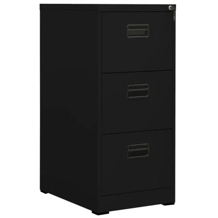 Schwarzer Stahlschrank 46x62x102,5 cm von vidaXL, Aktenschränke - Ref: Foro24-336276, Preis: 178,09 €, Rabatt: %