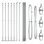 Juego de Postes de Cerca Set de 2 Acero galvanizado 10 x 1.5 m de , Paneles de vallas - Ref: Foro24-3352296, Precio: 97,30 €,...