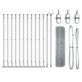 Conjunto de Poste de Cerca Set de 2 Acero galvanizado 25 x 0.5 m von , Zaunpaneele - Ref: Foro24-3352307, Preis: 114,37 €, Ra...