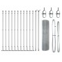 Valla de Alambre Soldado con 13 Postes con Brida 0.6x25 m Acero Galvanizado by , fence panels - Ref: Foro24-3352308, Price: 1...