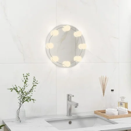 Frameless Wall Mirror with LED Lights Round Glass by vidaXL, Mirrors - Ref: Foro24-3078646, Price: 28,42 €, Discount: %