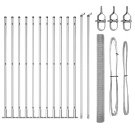 Valla de Alambre Soldado de con 13 Postes Flangados 1.5x25 m Acero Galvanizado von , Zaunpaneele - Ref: Foro24-3352330, Preis...