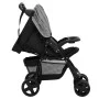 Carrito de bebés 2 en 1 de acero gris claro y negro de vidaXL, Cochecitos de bebé - Ref: Foro24-10383, Precio: 123,86 €, Desc...