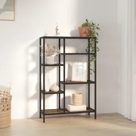 Regal aus Sperrholz und Stahl, 80 x 30 x 120 cm von vidaXL, Bücherregale und Regale - Ref: Foro24-336358, Preis: 90,05 €, Rab...