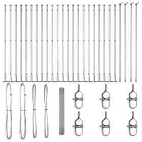 Cerca de Alambre Soldado con 13 Postes Flangados 1.2x50 m Acero Galvanizado by , fence panels - Ref: Foro24-3352356, Price: 3...
