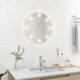 Round glass wall mirror with LED lights by vidaXL, Mirrors - Ref: Foro24-3078640, Price: 40,29 €, Discount: %