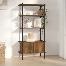 Plywood and steel 5-level cabinet shelf 80x40x163 cm by vidaXL, Bookcases and shelves - Ref: Foro24-336356, Price: 135,47 €, ...