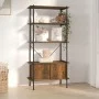 Plywood and steel 5-level cabinet shelf 80x40x163 cm by vidaXL, Bookcases and shelves - Ref: Foro24-336356, Price: 135,47 €, ...