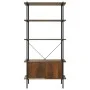 Plywood and steel 5-level cabinet shelf 80x40x163 cm by vidaXL, Bookcases and shelves - Ref: Foro24-336356, Price: 135,47 €, ...