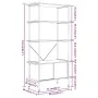 Plywood and steel 5-level cabinet shelf 80x40x163 cm by vidaXL, Bookcases and shelves - Ref: Foro24-336356, Price: 135,47 €, ...