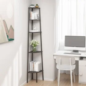 Black 5-tier corner shelf 45.5x31.5x180 cm by vidaXL, Bookcases and shelves - Ref: Foro24-336396, Price: 108,71 €, Discount: %