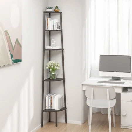 Black 5-tier corner shelf 45.5x31.5x180 cm by vidaXL, Bookcases and shelves - Ref: Foro24-336396, Price: 108,71 €, Discount: %