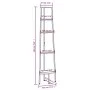Black 5-tier corner shelf 45.5x31.5x180 cm by vidaXL, Bookcases and shelves - Ref: Foro24-336396, Price: 108,71 €, Discount: %