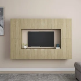 Juego de muebles de salón 8 piezas roble Sonoma de vidaXL, Muebles TV - Ref: Foro24-3078983, Precio: 262,00 €, Descuento: %