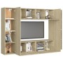 8-teiliges Wohnzimmermöbelset aus Sonoma-Eiche von vidaXL, TV-Möbel - Ref: Foro24-3078983, Preis: 260,22 €, Rabatt: %