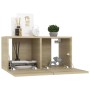 8-teiliges Wohnzimmermöbelset aus Sonoma-Eiche von vidaXL, TV-Möbel - Ref: Foro24-3078983, Preis: 260,22 €, Rabatt: %