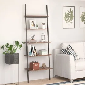 Kippregal 5 Böden dunkelbraun schwarz 64x34x185,5cm von vidaXL, Bücherregale und Regale - Ref: Foro24-336377, Preis: 91,22 €,...
