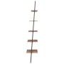 Inclined shelf with 5 dark brown-black shelves 64x34x185.5cm by vidaXL, Bookcases and shelves - Ref: Foro24-336377, Price: 92...