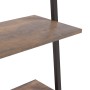 Inclined shelf with 5 dark brown-black shelves 64x34x185.5cm by vidaXL, Bookcases and shelves - Ref: Foro24-336377, Price: 92...