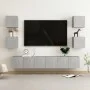 Set de muebles de salón 7 pzas madera ingeniería gris hormigón de vidaXL, Muebles TV - Ref: Foro24-3079081, Precio: 159,47 €,...