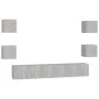 Set de muebles de salón 7 pzas madera ingeniería gris hormigón de vidaXL, Muebles TV - Ref: Foro24-3079081, Precio: 159,47 €,...