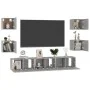 Set de muebles de salón 7 pzas madera ingeniería gris hormigón de vidaXL, Muebles TV - Ref: Foro24-3079081, Precio: 159,47 €,...
