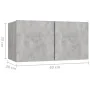 Set muebles de salón TV 6 pzas madera ingeniería gris hormigón by vidaXL, TV Furniture - Ref: Foro24-3079102, Price: 165,48 €...