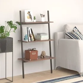 Inclined shelving 3 shelves dark brown black 64x34x116 cm by vidaXL, Bookcases and shelves - Ref: Foro24-336371, Price: 38,68...