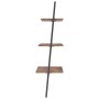 Inclined shelving 3 shelves dark brown black 64x34x116 cm by vidaXL, Bookcases and shelves - Ref: Foro24-336371, Price: 41,37...