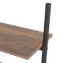 Schrägregal 3 Böden dunkelbraun schwarz 64x34x116 cm von vidaXL, Bücherregale und Regale - Ref: Foro24-336371, Preis: 38,68 €...