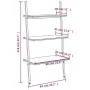 Schrägregal 3 Böden dunkelbraun schwarz 64x34x116 cm von vidaXL, Bücherregale und Regale - Ref: Foro24-336371, Preis: 38,68 €...