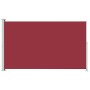 Toldo lateral retráctil de jardín rojo 180x300 cm