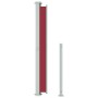 Toldo lateral retráctil de jardín rojo 180x300 cm