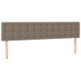 Cama box spring con colchón LED tela gris taupe 160x200 cm en Camas y somieres | Comprar online en Foro24