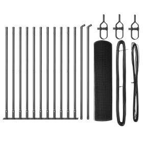 Cerca de Alambre Soldado con 13 Postes Flangados Gris 0.6x25 m de Acero von , Zaunpaneele - Ref: Foro24-3352545, Preis: 120,6...