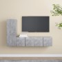 TV-Lounge-Möbel-Set 3-tlg. Holztechnik grau Beton von vidaXL, TV-Möbel - Ref: Foro24-3079093, Preis: 106,65 €, Rabatt: %