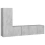 Set muebles de salón TV 3 pzas madera ingeniería gris hormigón de vidaXL, Muebles TV - Ref: Foro24-3079093, Precio: 110,98 €,...
