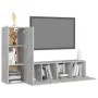 TV living room furniture set, 3 pieces, engineered wood, gray concrete by vidaXL, TV Furniture - Ref: Foro24-3079093, Price: ...