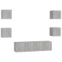 Wohnzimmermöbel-Set 6-teilig betongraues Holzwerkstoff von vidaXL, TV-Möbel - Ref: Foro24-3079080, Preis: 139,56 €, Rabatt: %