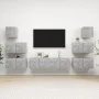 TV living room furniture set 8 pieces concrete gray engineered wood by vidaXL, TV Furniture - Ref: Foro24-3079134, Price: 197...