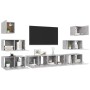 TV living room furniture set 8 pieces concrete gray engineered wood by vidaXL, TV Furniture - Ref: Foro24-3079134, Price: 201...