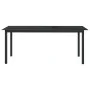 Mesa de jardín de aluminio y vidrio negro 190x90x74cm de vidaXL, Mesas de jardín - Ref: Foro24-312202, Precio: 166,15 €, Desc...
