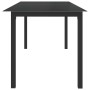 Aluminum and black glass garden table 190x90x74cm by vidaXL, Garden tables - Ref: Foro24-312202, Price: 169,56 €, Discount: %