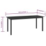 Aluminum and black glass garden table 190x90x74cm by vidaXL, Garden tables - Ref: Foro24-312202, Price: 169,56 €, Discount: %