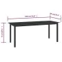 Mesa de jardín de aluminio y vidrio negro 190x90x74cm de vidaXL, Mesas de jardín - Ref: Foro24-312202, Precio: 166,15 €, Desc...