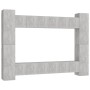 Wohnzimmermöbel Set 10 tlg. Holzwerkstoff grau Beton von vidaXL, TV-Möbel - Ref: Foro24-3079072, Preis: 399,94 €, Rabatt: %