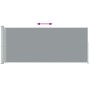 Toldo lateral retráctil de jardín gris 180x500 cm